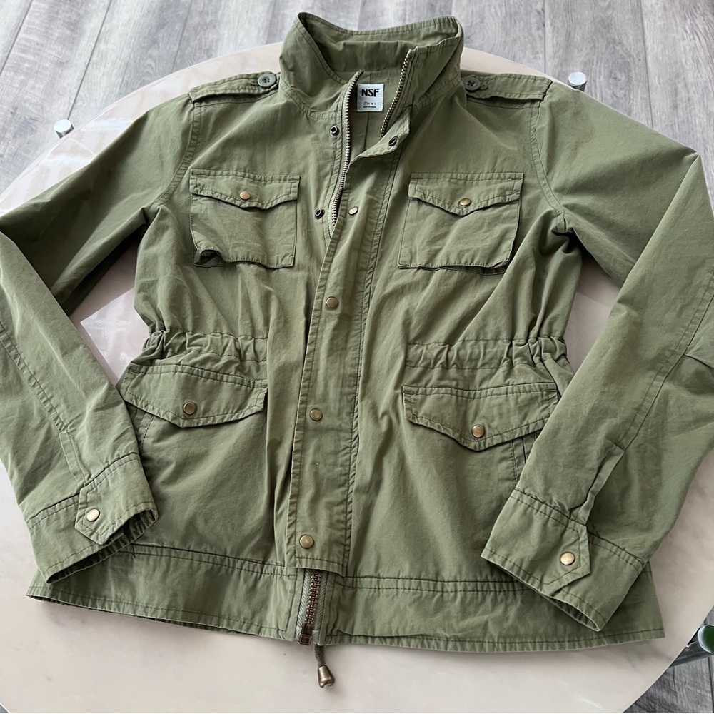 NSF Military Green Utility Cargo Jacket.
